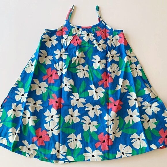 Hanna Andersson Girl Woven Blue Floral Dress 6-7 years 120 cm or 8 Years 130 Cm - Picture 4 of 10